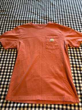 Carhartt Men’s Rust Orange Short-Sleeve Pocket Tee